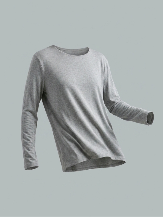 Pure Barre Tops - Pure Barre Circle P Light Gray Grey Long Sleeve Top Tee Loose Flowy Size M